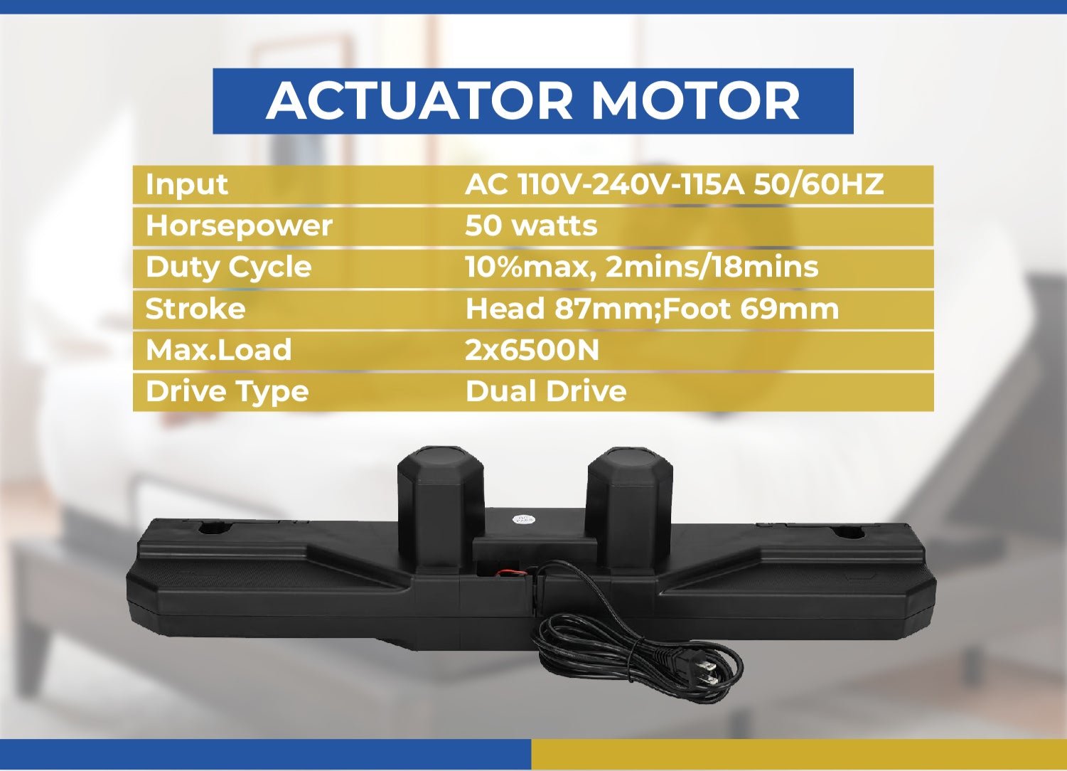 Bed Motor With Wired Handset